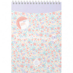 OXFORD Bloc spiralé FLORAL...