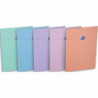 OXFORD Bloc agrafé en-tête SMART PASTEL 160 pages quadrillées 5x5. Format A4. Coloris assortis