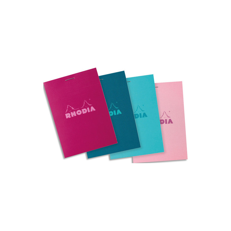RHODIA Bloc de direction 160 pages n&deg;11 7,4x10,5cm 5x5. Couverture assortie