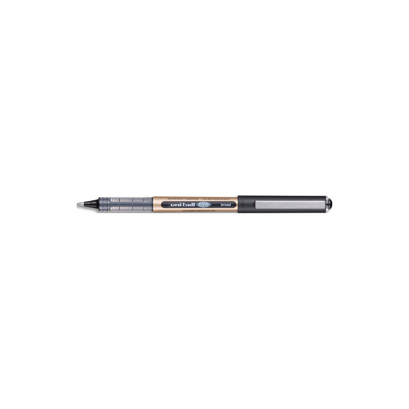 UNI-BALL Stylo roller encre liquide EYE pointe métal large 1mm. Coloris noir