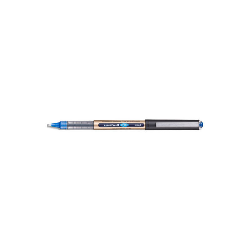 UNI-BALL Stylo roller encre liquide EYE pointe métal large 1mm. Coloris bleu