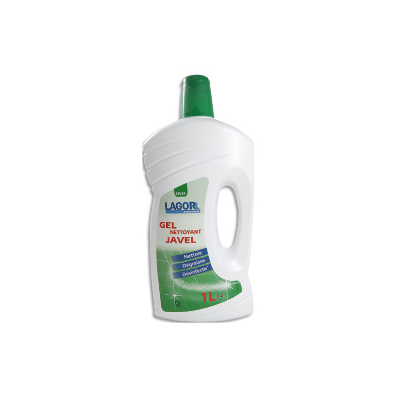 Gel nettoyant dégraissant désinfectant javel sans rinçage lagor 1l CW24