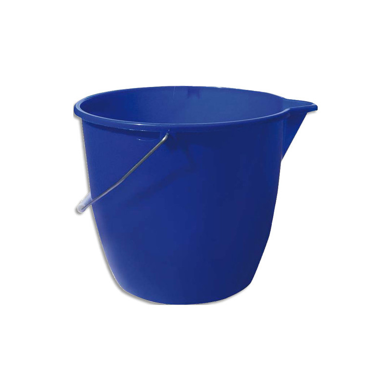 Seau rond 12l bleu avec bec PE452