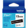 BROTHER Ruban pour titreuse BTAG blanc sur noir dimensions 12 mm x 4 m