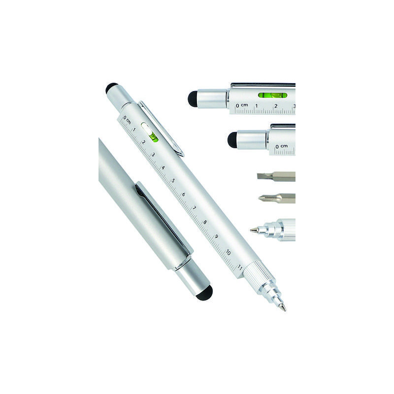ONLINE Stylo bille multi-fonctions, outils inclus, tournevis cruciforme et plat, niveau à bulle 21485&#47;3D