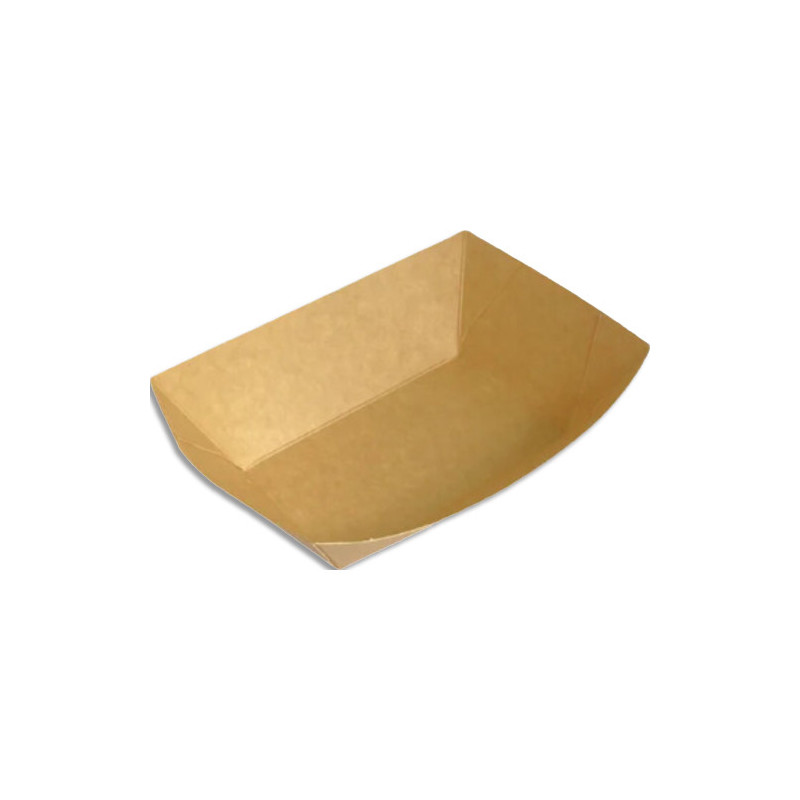 Boîte 250 Barquettes rectangulaire kraft 500 ml 500250BAK