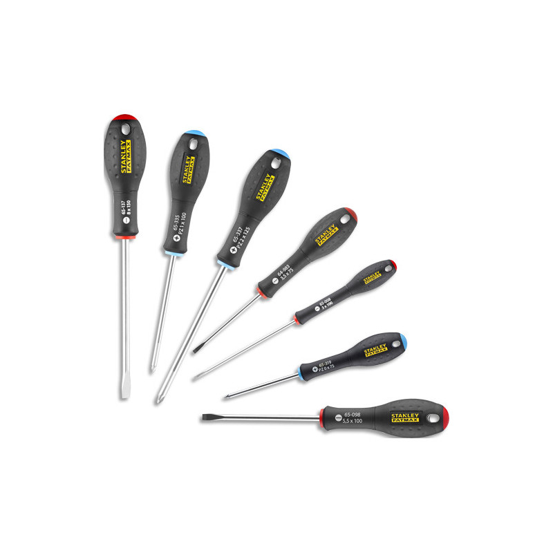 STANLEY Jeu 7 tournevis 2 electricien + 2 mécanicien + 3 Pozidriv