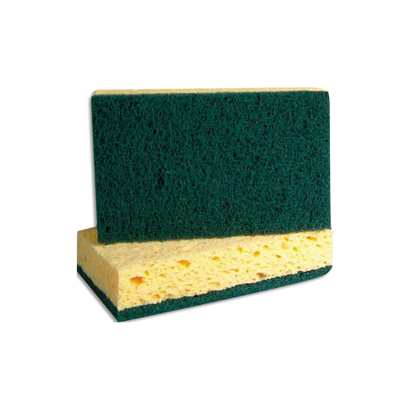 Eponge abrasive verte 11x6,7 cm, lot de 2 JT044