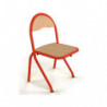 Chaise 4 pieds maternelle - appui sur Table ral: rouge 3000T2
