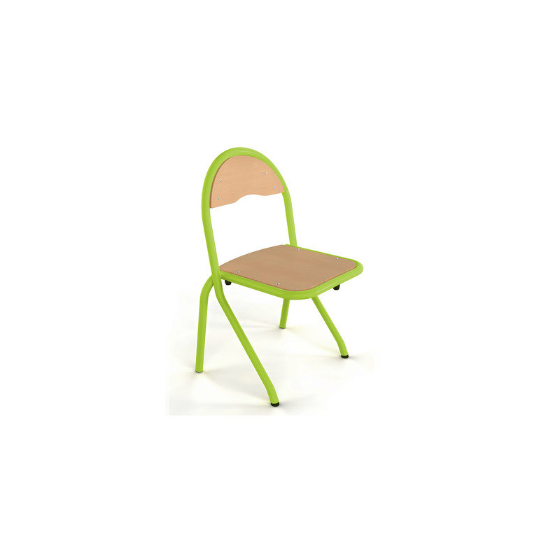 Chaise 4 pieds maternelle - appui sur Table ral: vert granny 6029T2