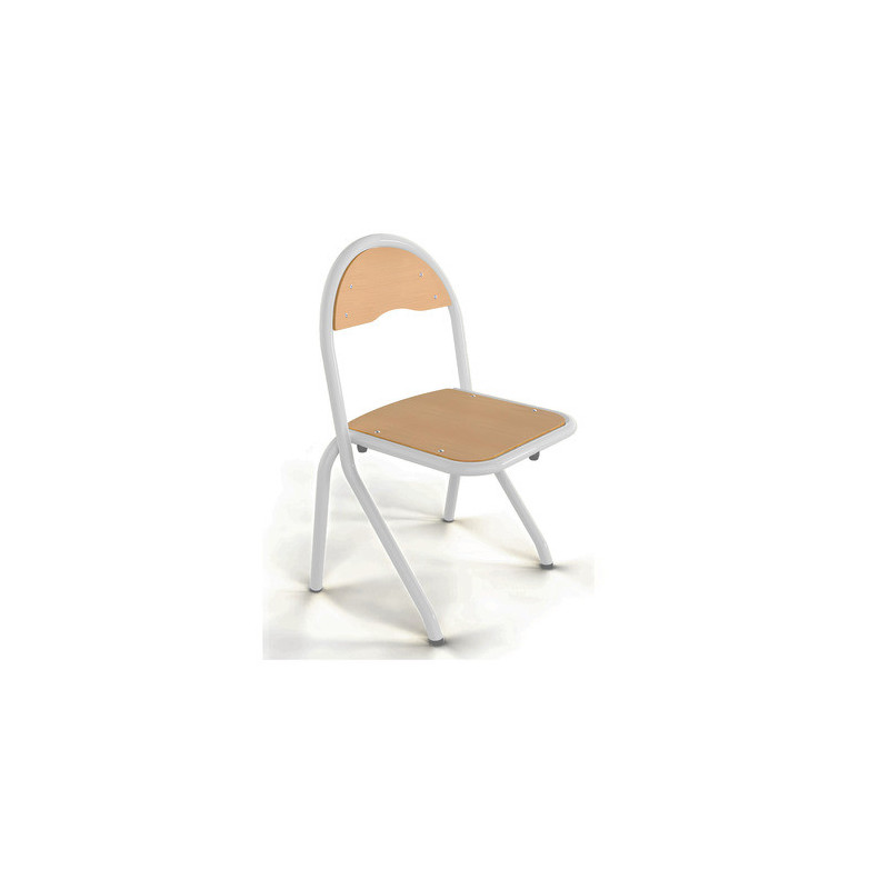 Chaise 4 pieds maternelle - appui sur Table ral: grisT2