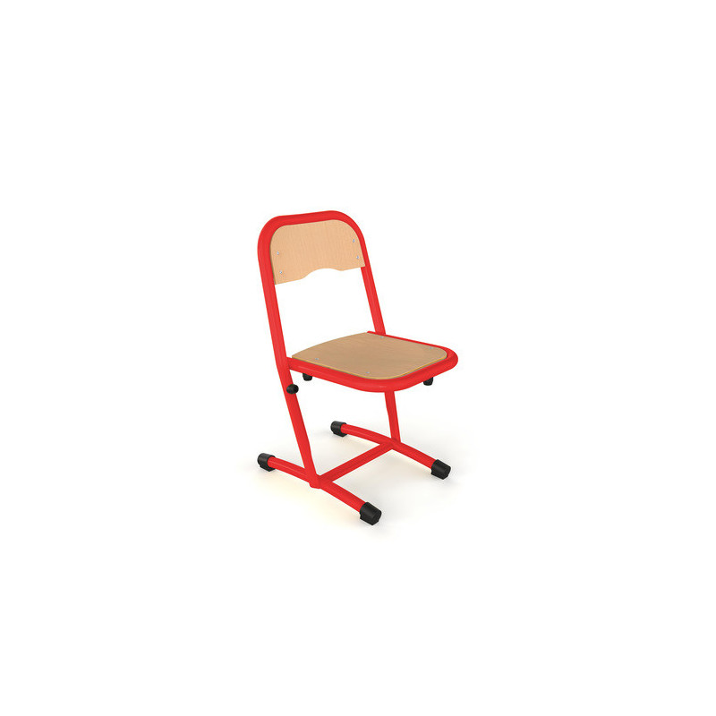 Chaise coque 4 pieds maternelle ral: rouge 3000T1