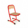 Chaise coque 4 pieds maternelle ral: rouge 3000T1
