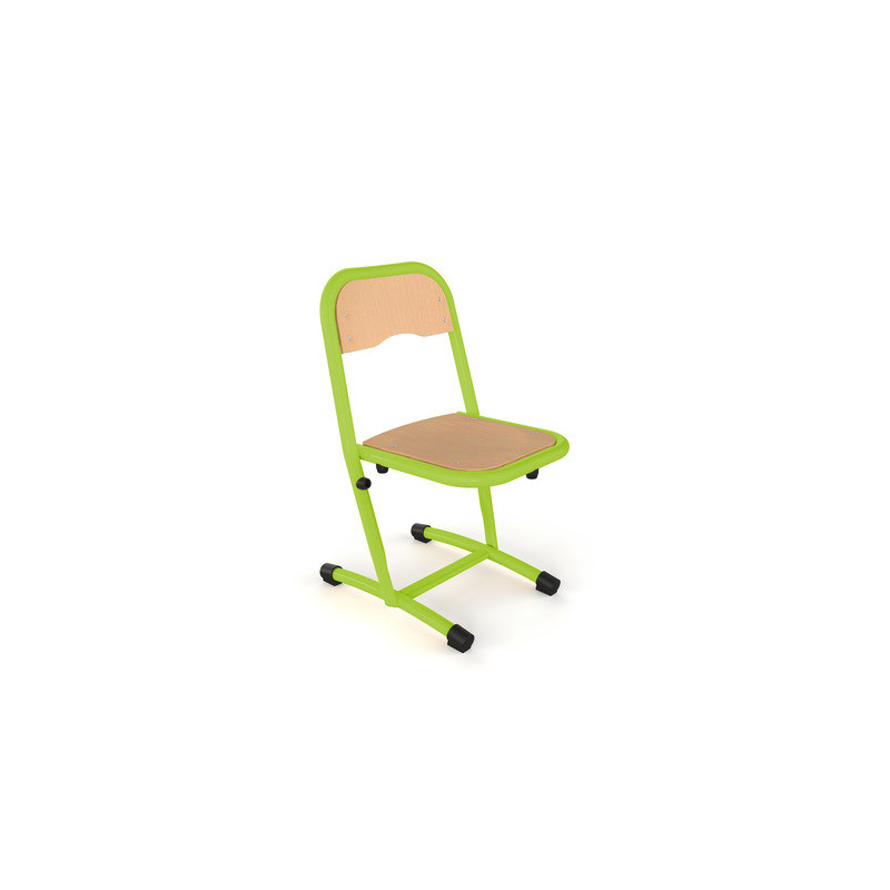 Chaise coque 4 pieds maternelle ral: vert granny 6029T1