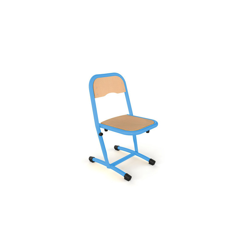 Chaise coque 4 pieds maternelle ral: bleu 5015T2
