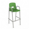 Chaise haute coque polypropylène ral: alu 9006 coque: vert granny