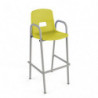 Chaise haute coque polypropylène ral: alu 9006 coque: jaune
