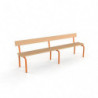 Banc maternelle avec dossier l. 120 cm ral: bleu 5015T0