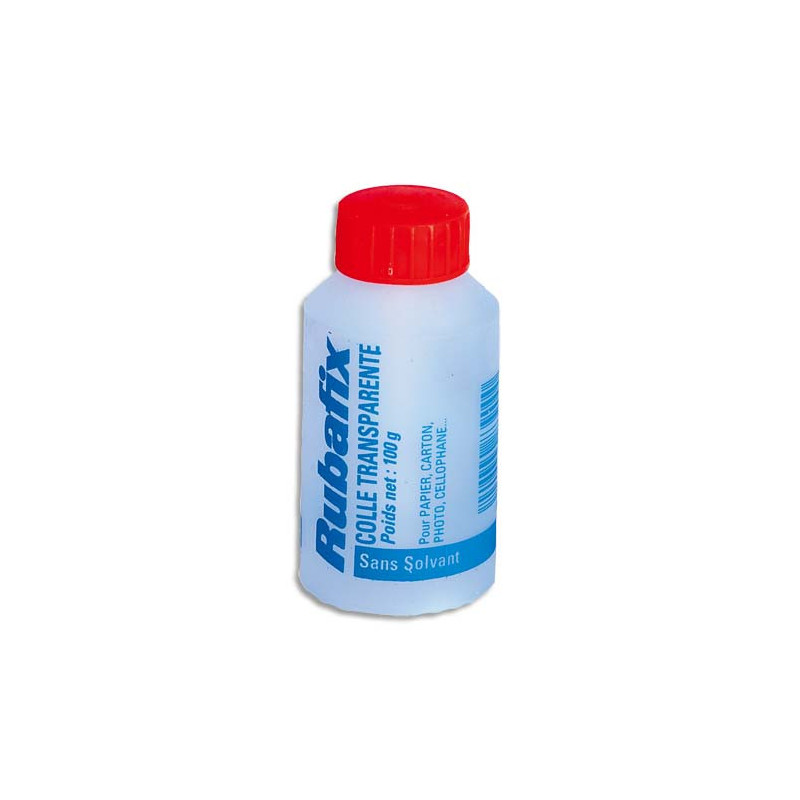 RUBAFIX Flacon de colle transparente 100g avec pinceau incorporé