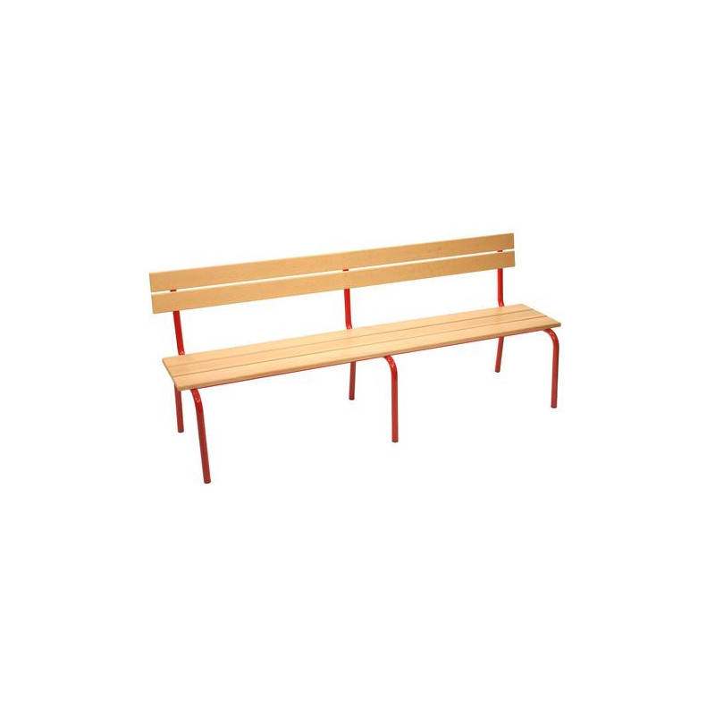 Banc scolaire avec dossier l. 120 cm ral: bleu 5015T4