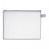 WONDAY Pochette zippée en PVC renforcé semi-transparente pour le courrier, format 25x19cm épaisseur 0,5cm