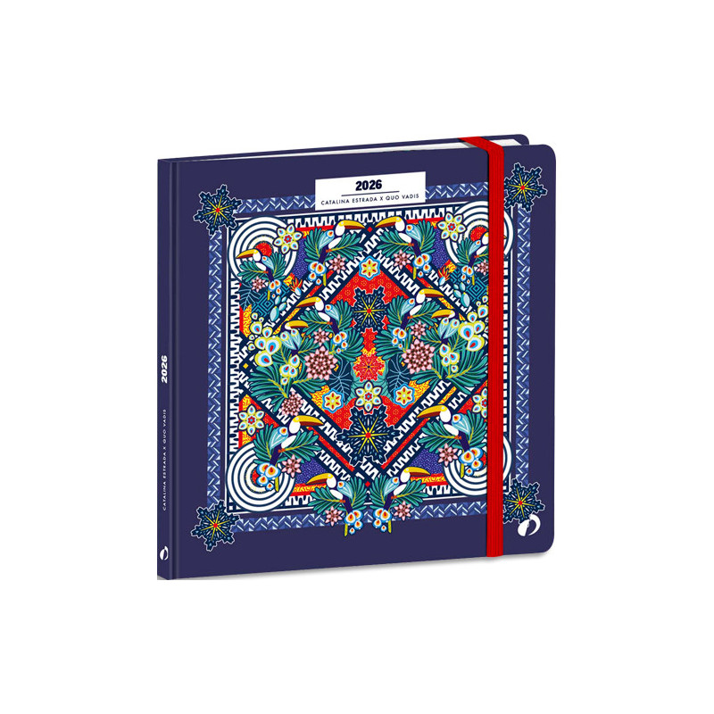 QUO VADIS Executif fr catalina estrada - 16x16 cm - avec élastique - semainier - 13 mois de déc 0141113Q