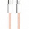 APM C&acirc;ble usb-c &#47; usb-c, colors nylon, rose, 1m 600413