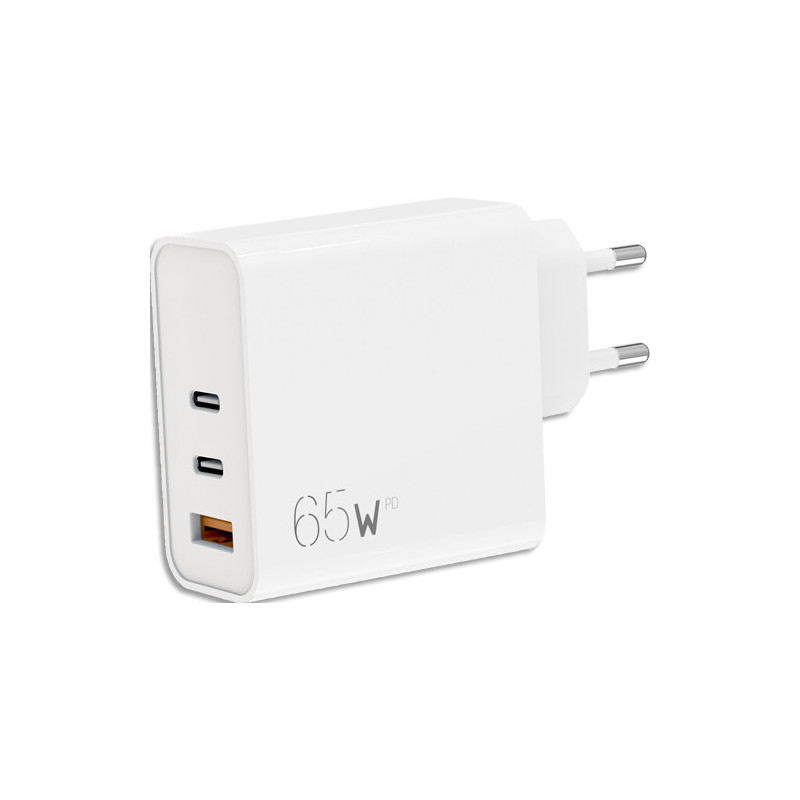 APM Chargeur secteur, triple, 2 usb-c &#47; 1 usb-a, pd65w, blanc 570412