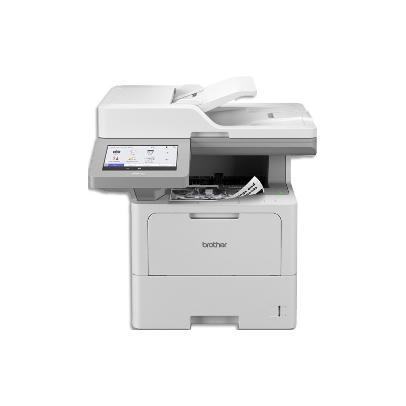 BROTHER Imprimante Multifonction, Monochrome 4 en 1, 50 ppm, recto verso, réseau, NFC, MFCL6910DNRE1