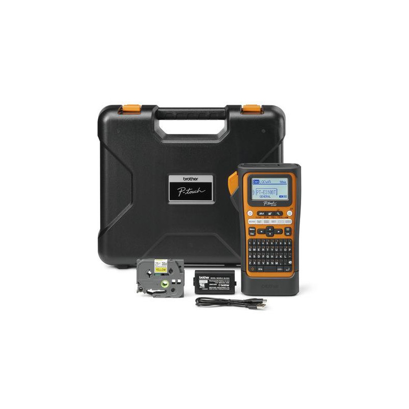 BROTHER Etiqueteuse électricien connectable Bluetooth, Ruban 18 mm max, clavier AZERTY, PTE310BTVPYP1