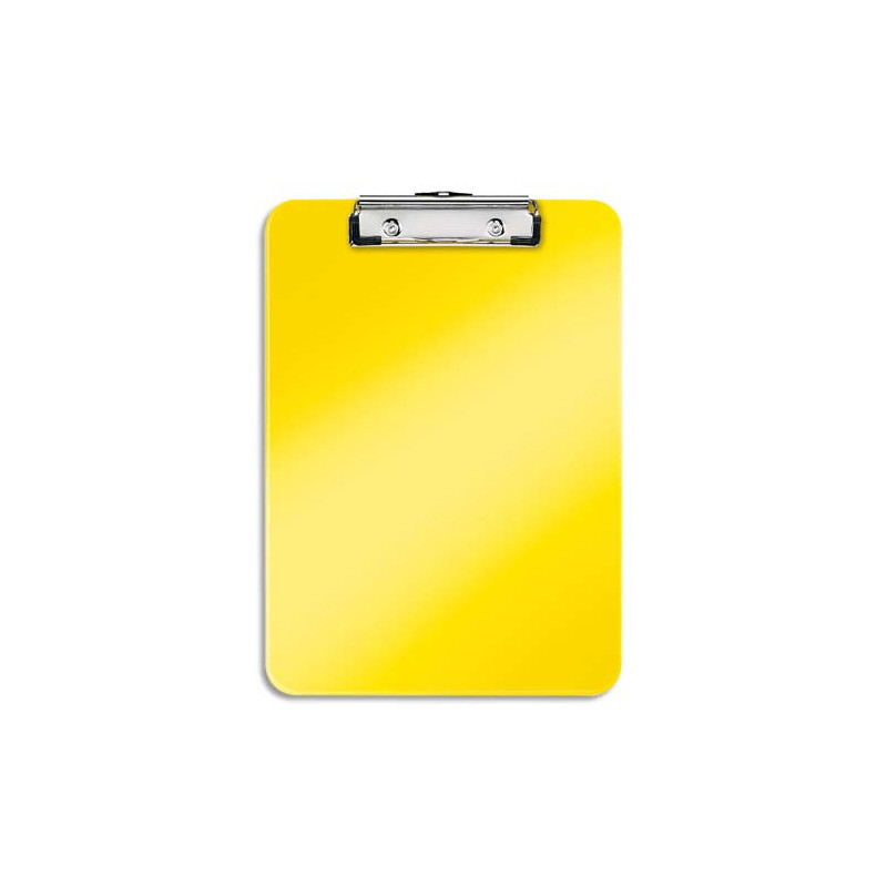 LEITZ Porte-blocs A4 Jaune, crochet de suspension, capacité 75 feuilles - Dim : L22,8 x H1,7 x P32 cm