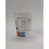 Sachet de 60 Gobelets 15 cl boissons chaudes, carton épais - H8 cm, D7 cm blanc