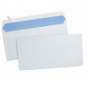 PERGAMY Boîte de 500 enveloppes Blanches sans fenêtre 80g DL 110x220 mm auto-adhésives