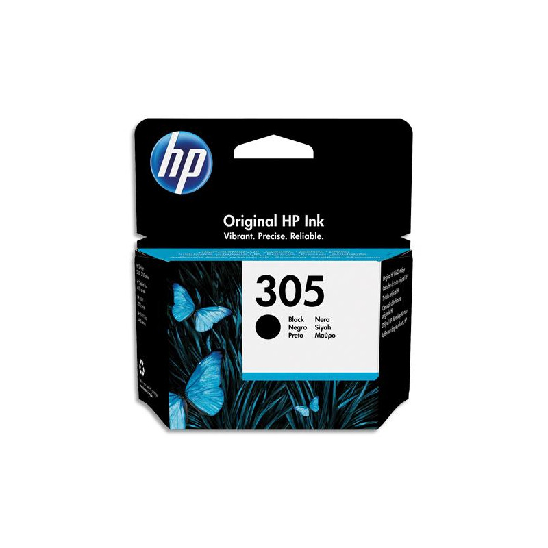 HP 305 Cartouche d'Encre Noire Authentique (3YM61AE)