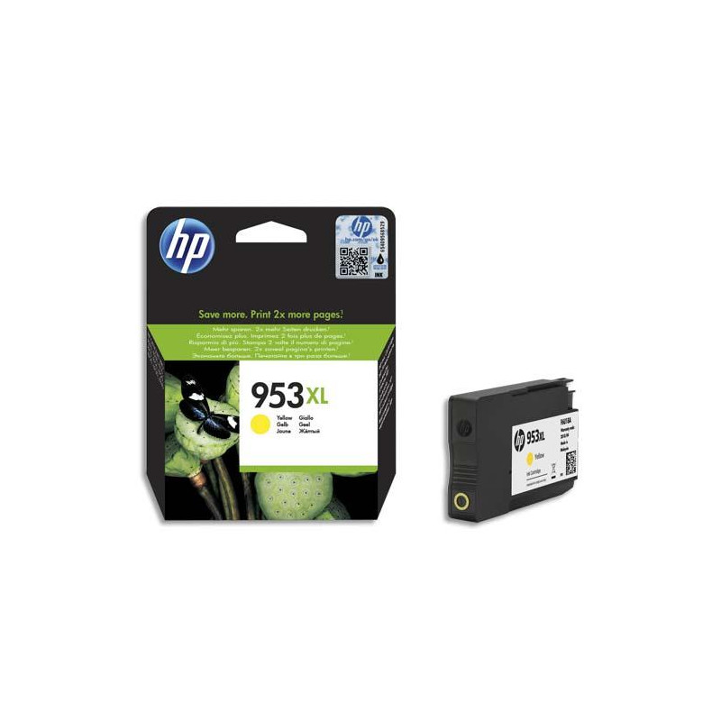 HP 953XL Cartouche d'Encre Jaune grande capacité Authentique (F6U18AE)
