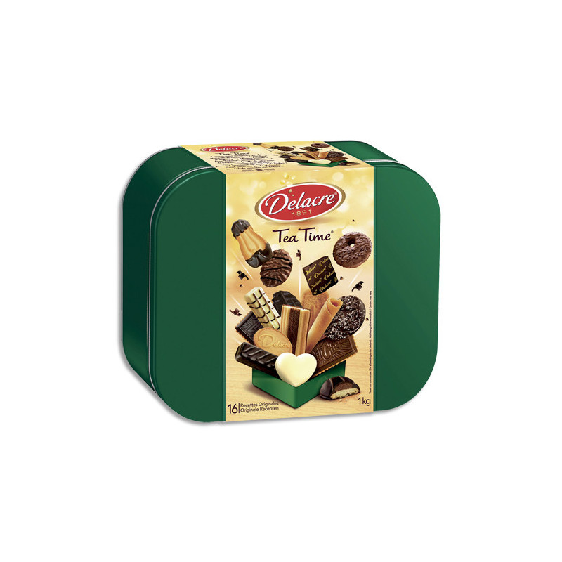 DELACRE Boîte d'1kg de biscuits Tea Time