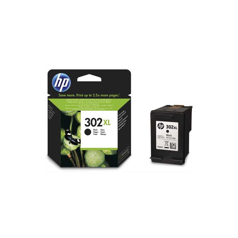 HP 302XL Cartouche d'Encre Noire grande capacité Authentique (F6U68AE)