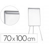 Chevalet conférence q-connect tableau laminé 70x100cm cadre plastique pince bloc papier auget porte-marqueurs