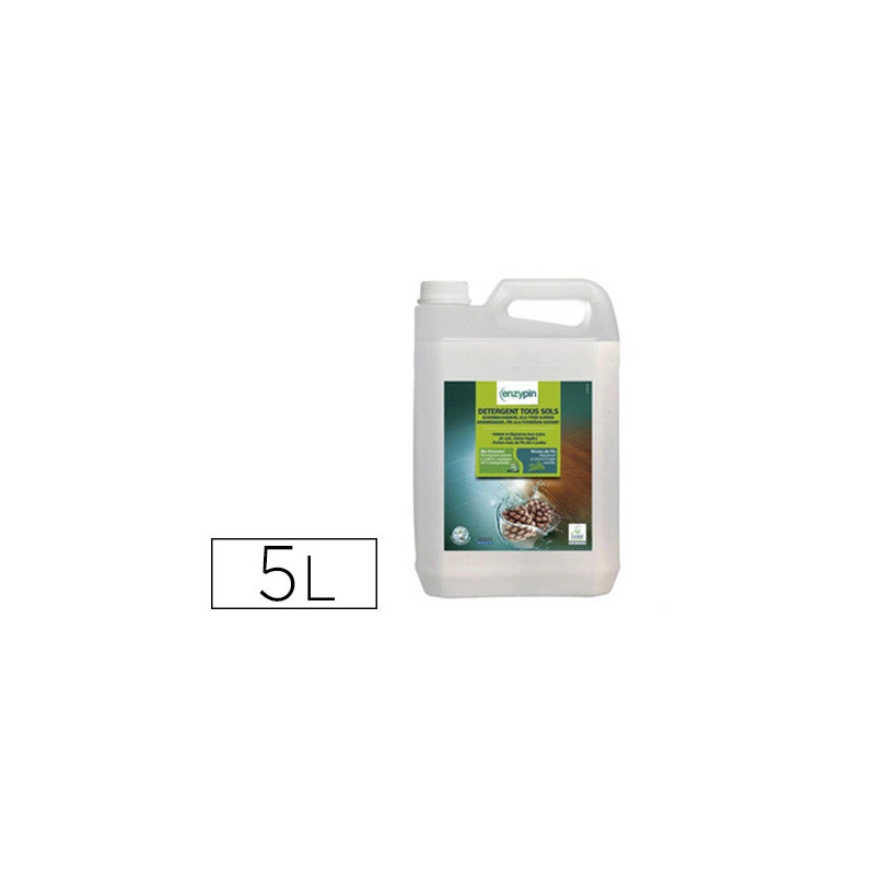 Detergent tous sols enzymatique nettoie degraisse vitres surfaces modernes parfum frais pin des landes bidon 5l