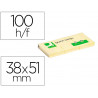 Bloc-notes q-connect quick notes 38x51mm 3 blocs 100f repositionnables coloris jaune