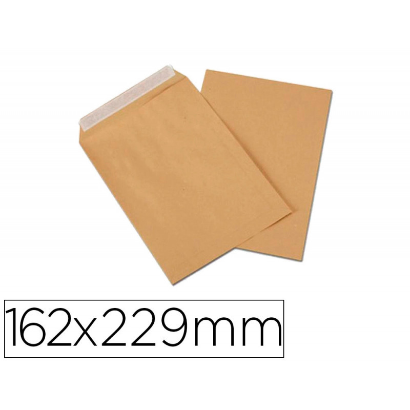 Pochette kraft gpv adhésive économique c5 162x229mm 90g boîte 500 unités