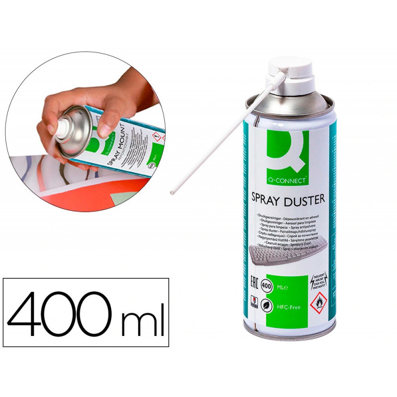 Vaporisateur q-connect dépoussiérant universel gaz sec sans hfc écologique aérosol 400ml