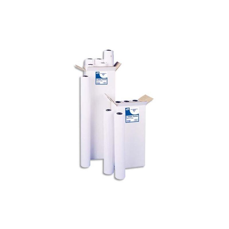 CLAIREFONTAINE Bobine papier Blanc laize pour traceur 90g 0,914x45m
