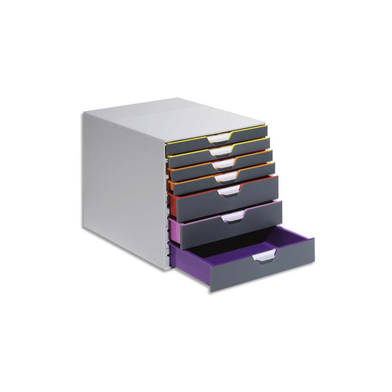 DURABLE Module de classement Varicolor 7 tiroirs, ABS Multicouleurs. L29,2 x H28 x P35,6 cm