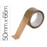 Ruban adhesif q-connect polypropylene 60 microns sans solvant recyclable silencieux 50mmx66m coloris havane