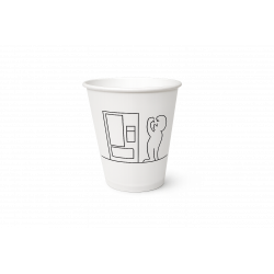Sachet de 60 Gobelets 15 cl boissons chaudes, carton épais - H8 cm, D7 cm blanc