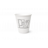 Sachet de 60 Gobelets 15 cl boissons chaudes, carton épais - H8 cm, D7 cm blanc