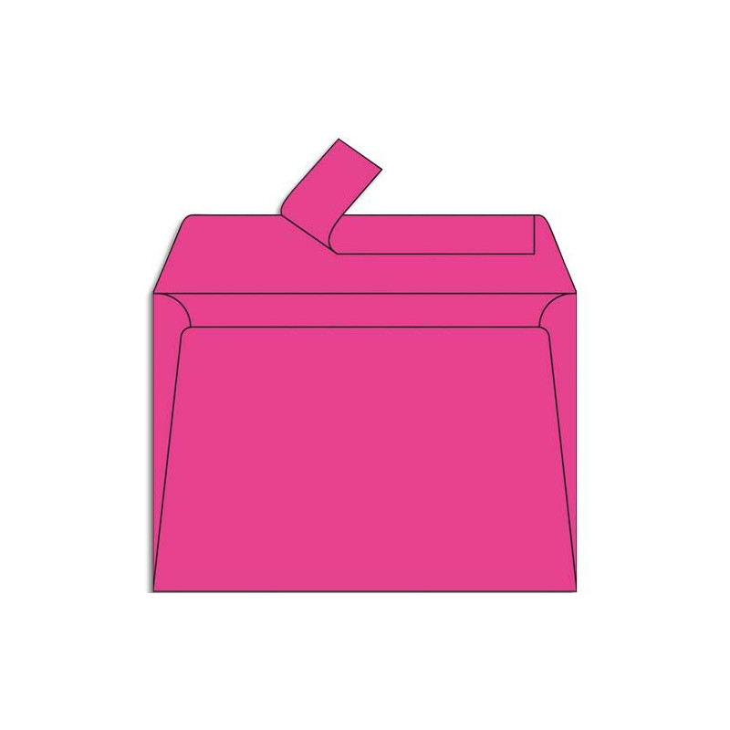 CLAIREFONTAINE Paquet de 20 enveloppes 120g POLLEN 11,4x16,2cm (C6). Coloris Rose fuchsia