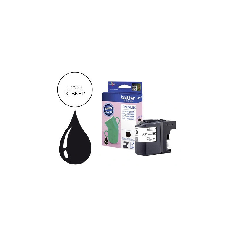 Cartouche brother jet d'encre originale lc227xlbk couleur noir