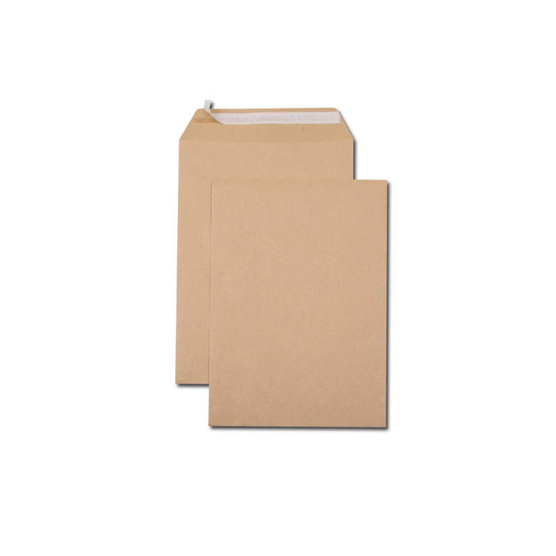 Pochettes kraft brun c4 90g adhesives 229x324mm pefc eco boite de 250 unites